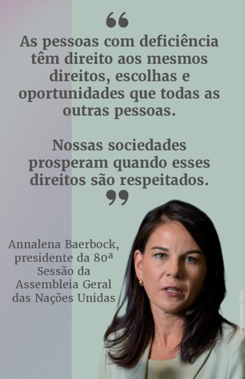 As pessoas com deficiência têm direito aos mesmos direitos, escolhas e oportunidades que todas as outras pessoas.   Nossas sociedades prosperam quando esses direitos são respeitados